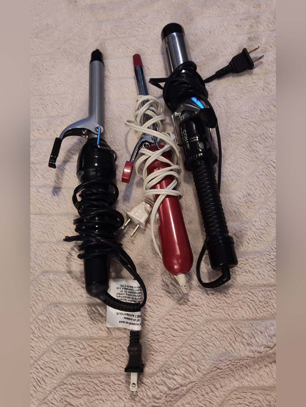 Triple Set of Curling Wands - Different Brands